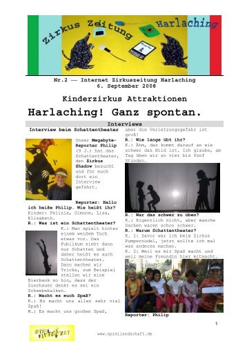 Harlaching! Ganz spontan. - Spiellandschaft Stadt e.V.