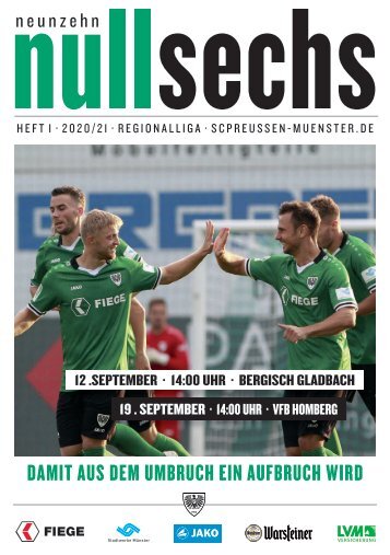 nullsechs Stadionmagazin - Heft 1 2020/21