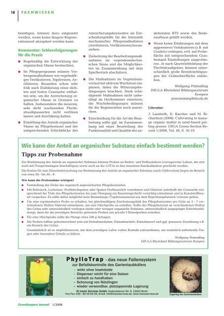 Turfgrass Science - Deutsche Rasengesellschaft