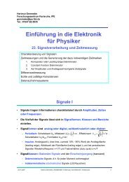 Einführung in die Elektronik für Physiker 23 ... - FZK