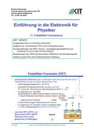 Einführung in die Elektronik für Physiker