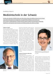 Medizintechnik in der Schweiz - Leistungs- statt ... - FASMED