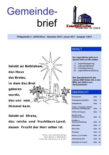 Dezember 10 / Januar 2011 - Evangelische Gemeinde zu Düren