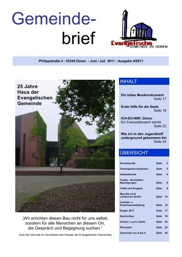 Juni / Juli 2011 - Evangelische Gemeinde zu Düren