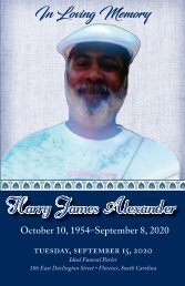 Harry Alexander Memorial Program