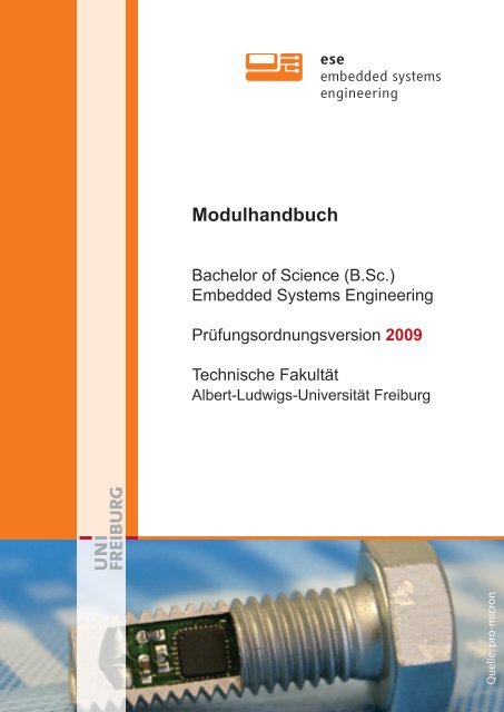 Modulhandbuch - Technische Fakultät - Albert-Ludwigs-Universität ...