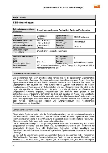 Modulhandbuch - Technische Fakultät - Albert-Ludwigs-Universität ...