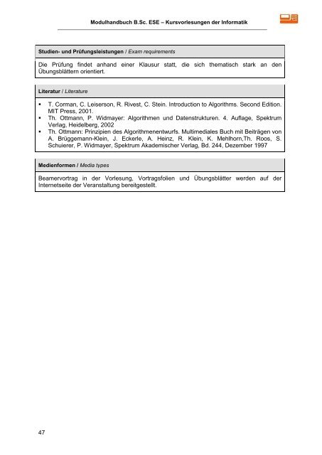 Modulhandbuch - Technische Fakultät - Albert-Ludwigs-Universität ...