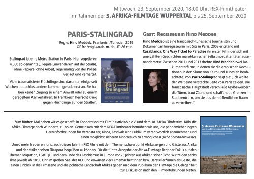 5. Afrika-Filmtage Wuppertal: PARIS-STALINGRAD