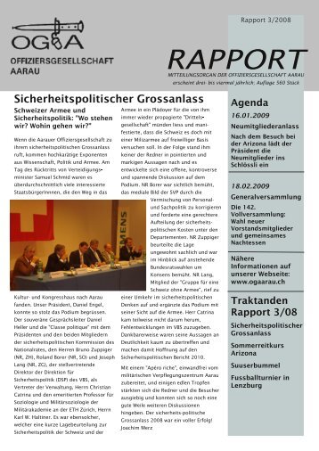 RAPPORT - Offiziersgesellschaft Aarau