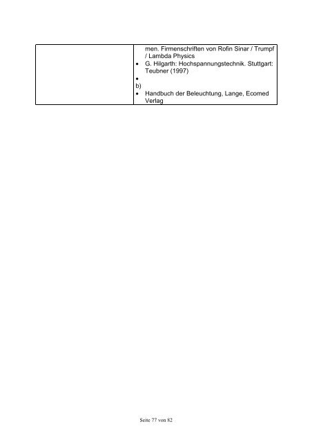 Modulhandbuch des Fachbereichs Physik Studiengänge