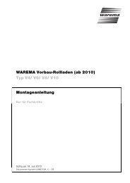 WAREMA Vorbau-Rollladen (ab 2010) - Finkeisen Sonnenschutz