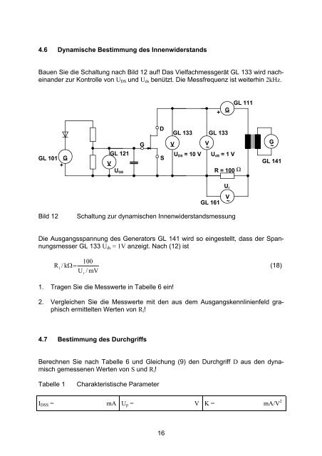 Transistor-Kennlinien