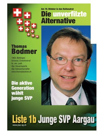 Die unverfilzte Alternative Bodmer - Website von Thomas A. Bodmer