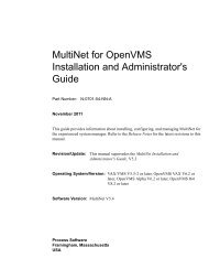 MultiNet Installation and Administrator's Guide - Process Software