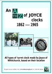 An A to Z of Joyce clocks 1862-1965