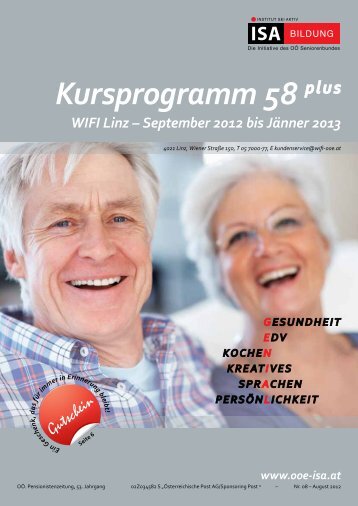 Kursprogramm 58 plus WIFI Linz - institut sei aktiv