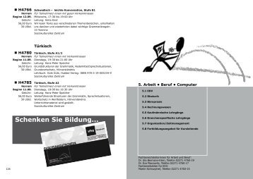 Schenken Sie Bildung... - VHS Bergheim