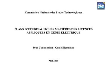 Fiche descriptive d'une unité d'enseignement (UE) - Ministère de l ...