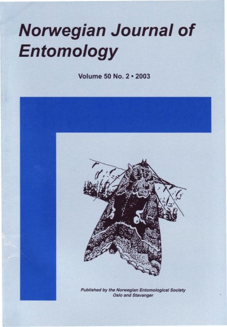 Norwegian Journal of Entomology - Norsk entomologisk forening