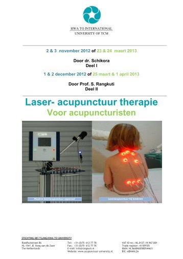 Laser- acupunctuur therapie - Hwa To University of TCM