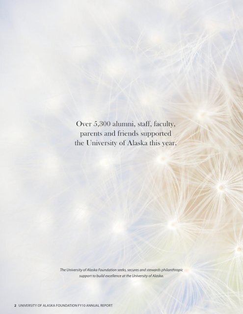 2010 Annual Report University of Alaska Foundation Promise