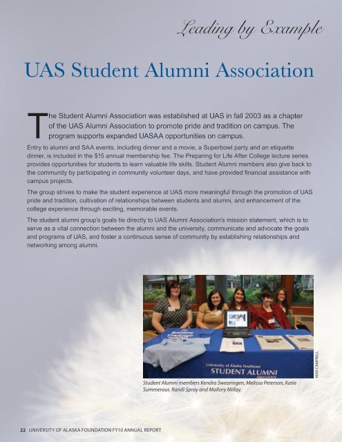 2010 Annual Report University of Alaska Foundation Promise