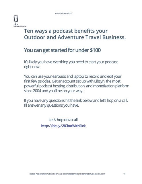 Ten ways a podcast benefits your Outdoor and Adventure Travel Business