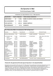 Die Sprachen in Mali - Weltbibelhilfe