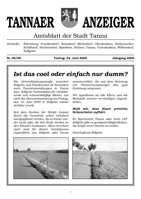 TANNAER ANZEIGER - Stadtverwaltung Tanna