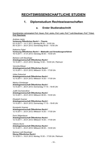 Fachbereich Öffentliches Recht - Institut für Verwaltungsrecht und ...