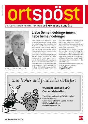 Ein frohes und friedvolles Osterfest wünscht Euch die SPÖ ...