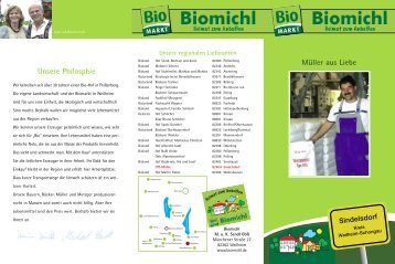 Unsere Philosphie Müller aus Liebe - Biomarkt Biomichl