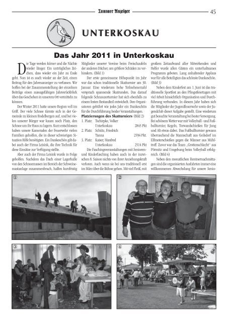 Jahresanzeiger 2011 - Stadtverwaltung Tanna