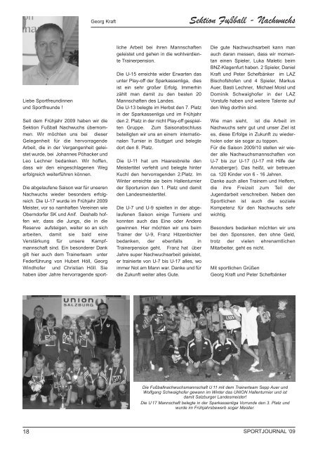 Journal 2009.qxd - Sportunion Abtenau