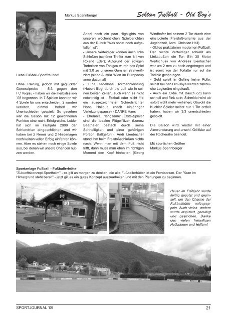 Journal 2009.qxd - Sportunion Abtenau