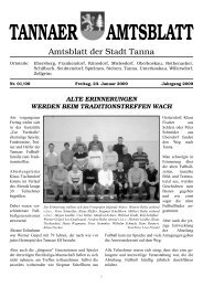 TANNAER AMTSBLATT - Stadtverwaltung Tanna