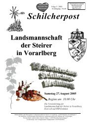 Schilcherpost - Landsmannschaft der Steirer in Vorarlberg