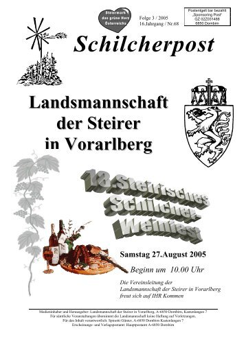 Schilcherpost - Landsmannschaft der Steirer in Vorarlberg