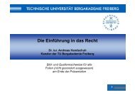 (I) 1 GG - Fakultät 6 - TU Bergakademie Freiberg