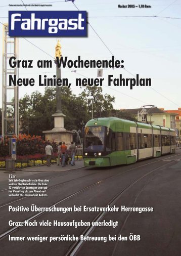 Graz am Wochenende: Neue Linien, neuer Fahrplan - FAHRGAST ...