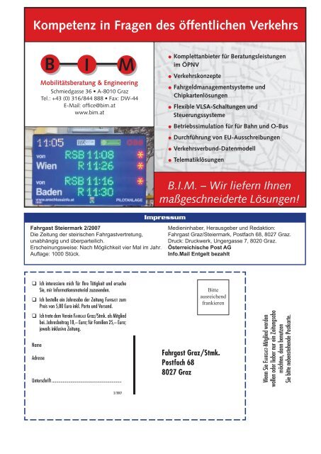 ÖBB: Österreichweiter Taktfahrplan in Vorbereitung - FAHRGAST ...