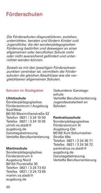 Bildungswege in Bayern - Bildungsportal Augsburg - Stadt Augsburg