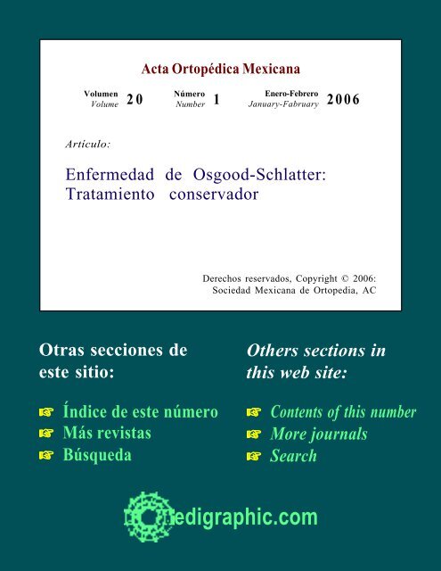 Enfermedad de Osgood-Schlatter: Tratamiento ... - edigraphic.com