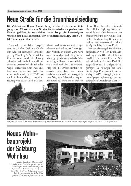 Gemeindezeitung Winter 2009 / 2010 - Gemeinde Eben