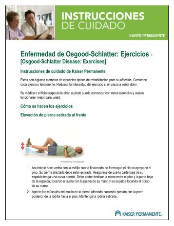 Enfermedad de Osgood-Schlatter - Kaiser Permanente