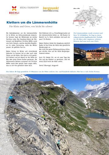 Tourentipp 10.2020 – Klettern um die Lämmerenhütte