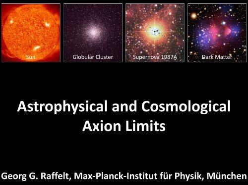 Astrophysical and Cosmological Axion Limits - INT Home Page