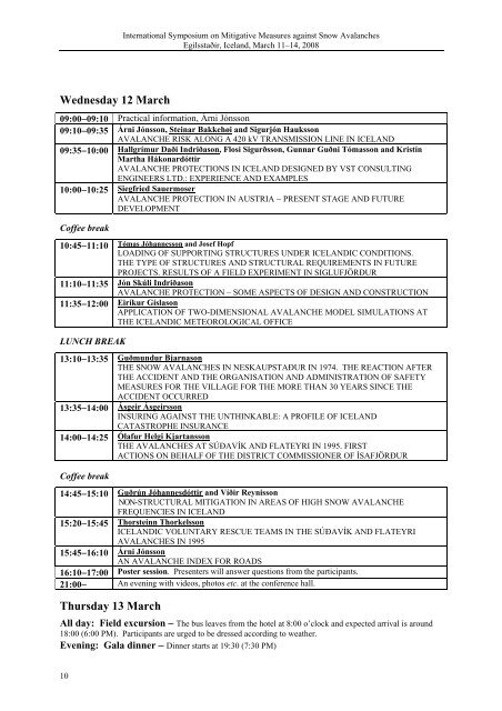 International Symposium on Mitigative Measures against Snow ...