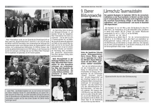 Gemeindezeitung Winter 2008 / 2009 - Gemeinde Eben